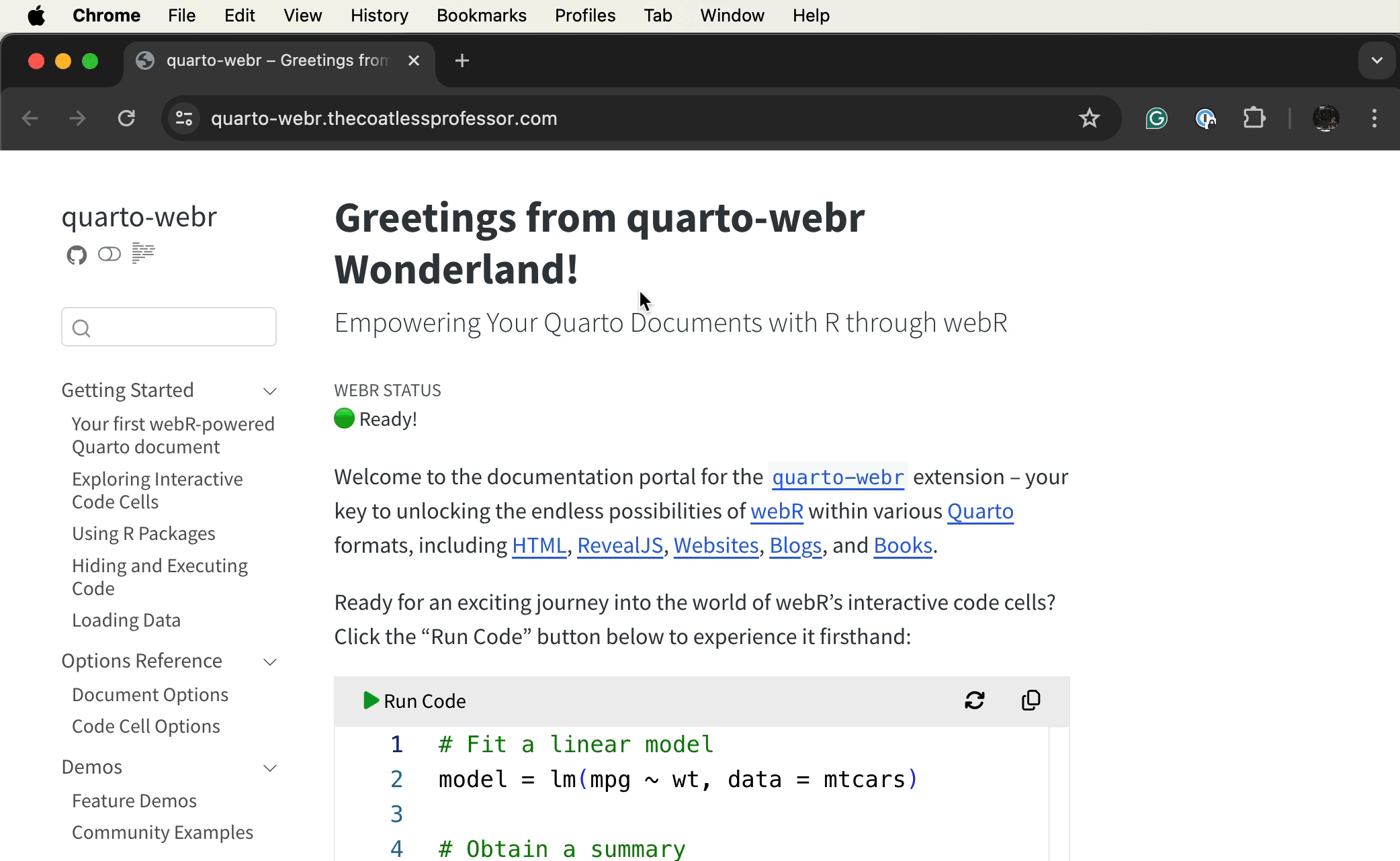 An animated gif that shows the process of opening the Web Developer Tools in Chrome