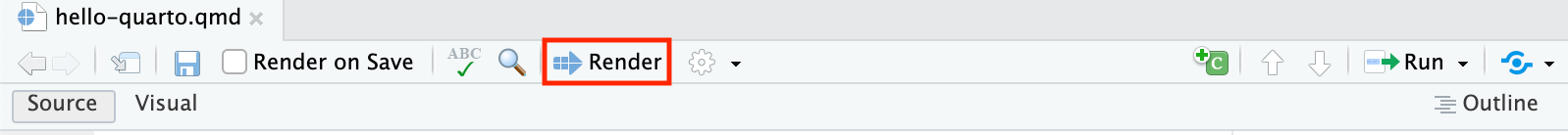 Press the render button to generate a new document.